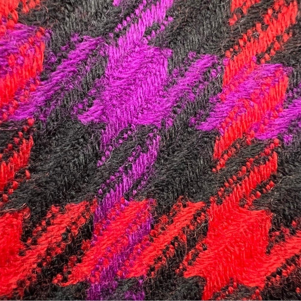 Vintage Albert Nipon Wool Houndstooth Blazer Purp… - image 8